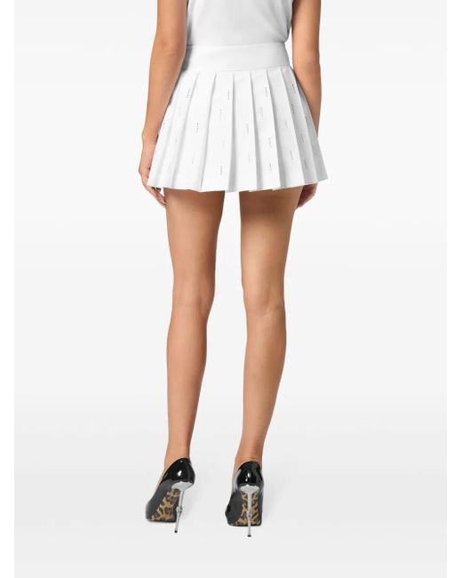 Philipp Plein プリーツ ミニスカート White