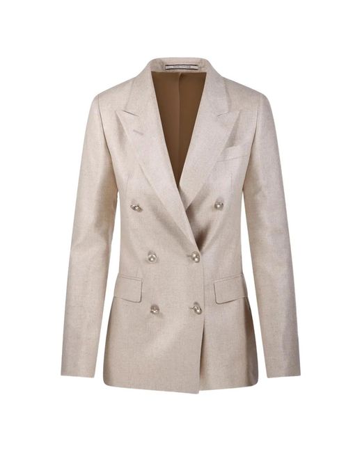 Tagliatore Natural Double-Breasted Jacket