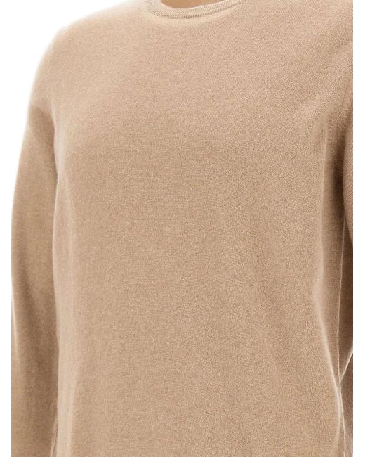 Kangra White Long-Sleeved Crew Neck Sweater for men