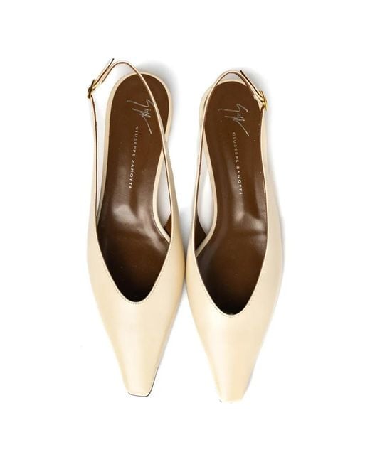 Giuseppe Zanotti White Muse Slingback Pumps