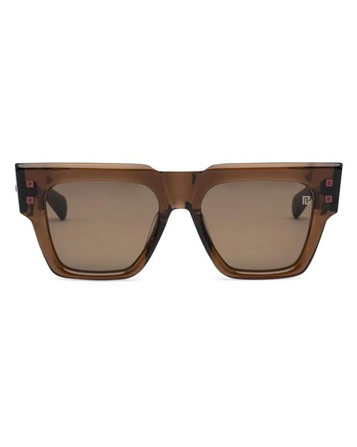 Balmain Brown B-Army Sunglasses