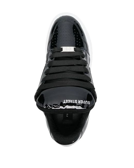 Philipp Plein Black Super Street Low-Top Sneakers