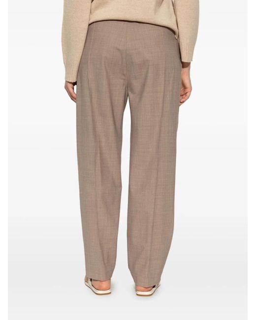 Fabiana Filippi Creased Straight-leg Trousers Gray