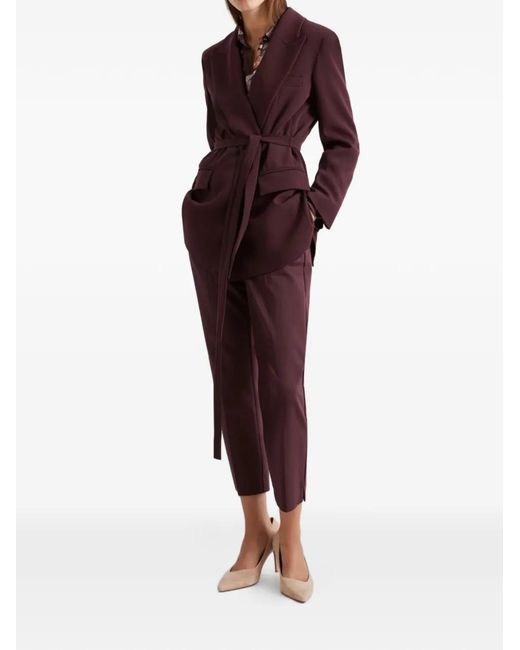 Marella Purple Belted Blazer