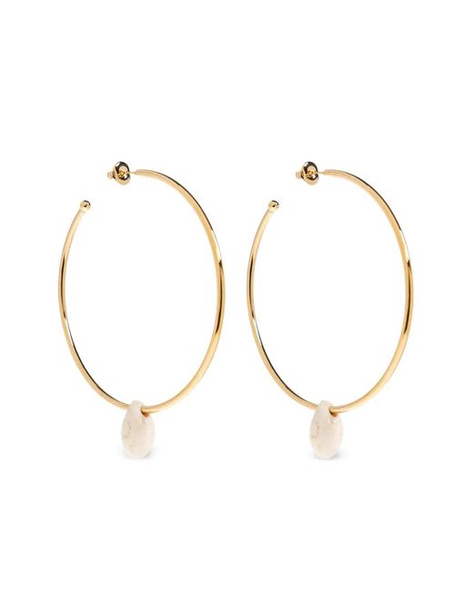 Isabel Marant Metallic Pendant Hoop Earrings