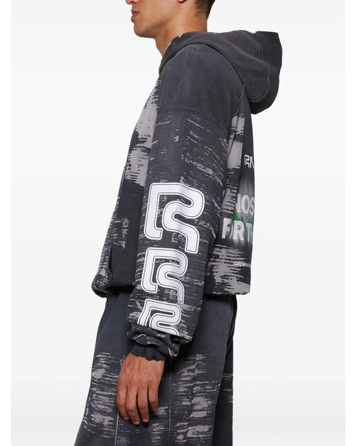 RRR123 Gray Hoodie À Imprimé Graphique for men