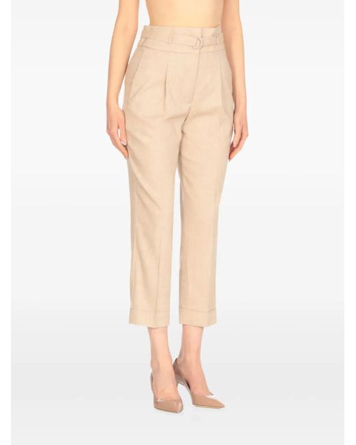 Peserico Natural Belted Trousers