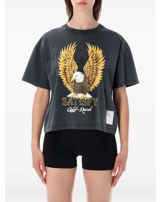 Satisfy Blue Mothtech Eagle-Print T-Shirt