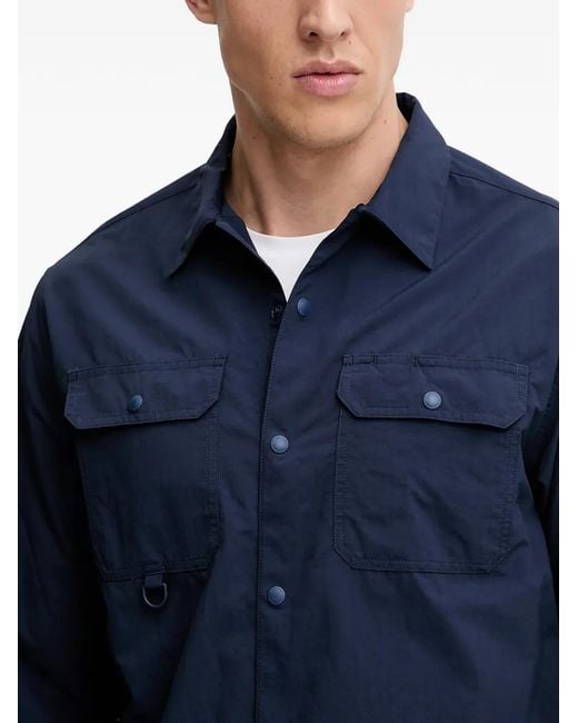 Mammut Blue Flat-Pocket Shirt for men