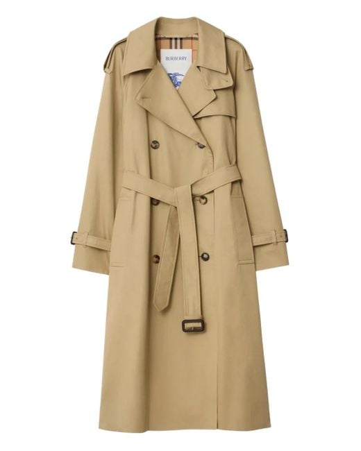 Burberry Natural Double-Breasted Belted Trench Coat