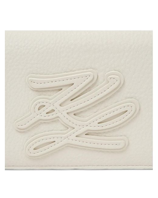 Karl Lagerfeld White Mini K/Autograph Cross Body Bag