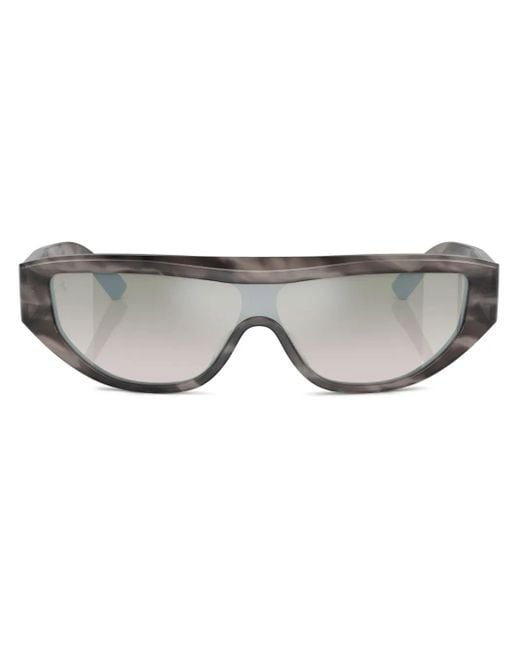 Ferrari Gray Oversized Frame Sunglasses