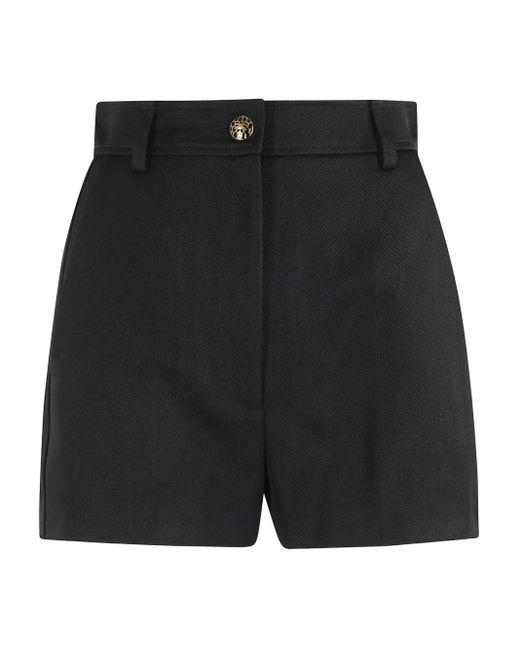 Elisabetta Franchi Black Shorts mit Bügelfalten