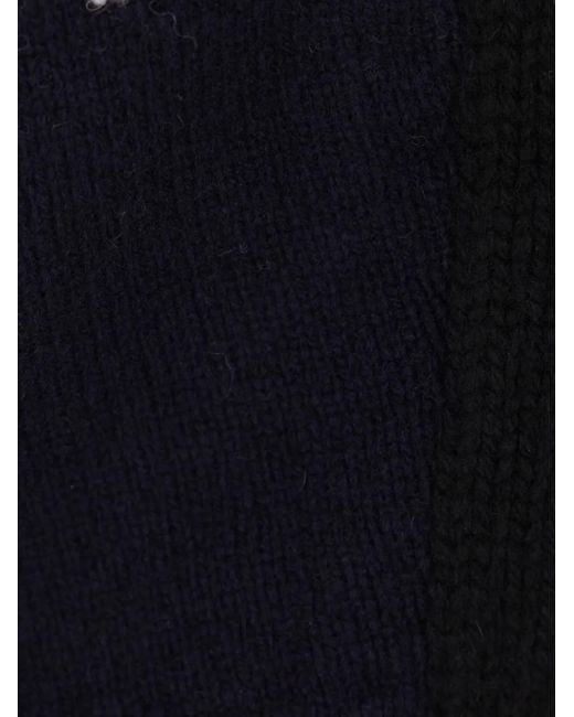 Sacai Black Patchwork Short-Sleeve Sweater