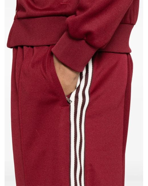 Adidas Red 3-Stripes Bermuda Shorts for men