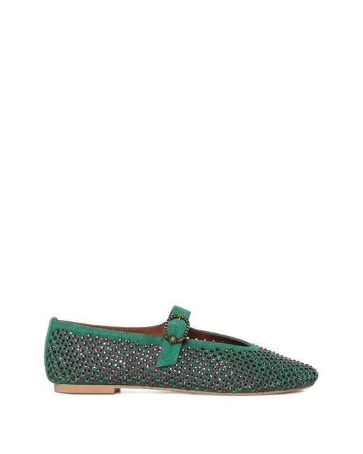 Kurt Geiger Green Ballerines Mayfair À Boucle
