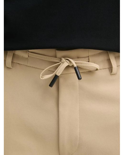 Karl Lagerfeld Natural Drawstring-Waist Trousers for men