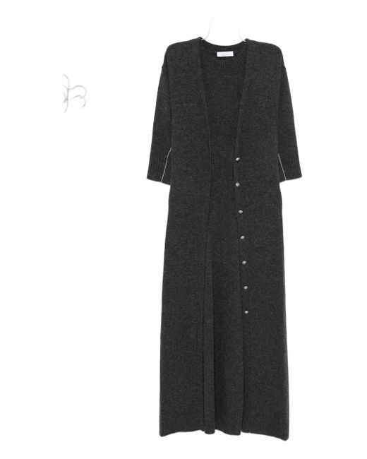 Rabanne Black Midikleid im Layering-Look