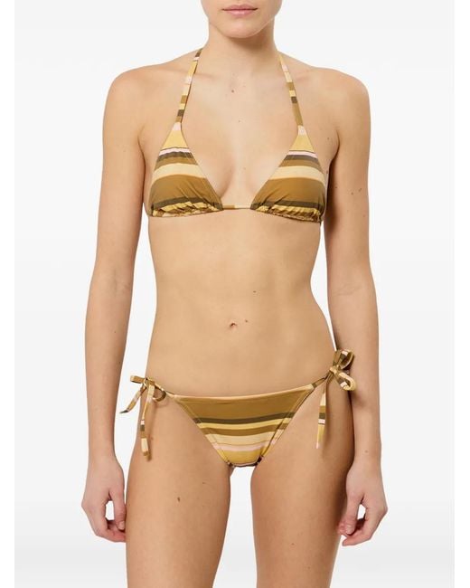 Isabel Marant Natural Flaviana Printed Low-Rise Bikini Bottoms