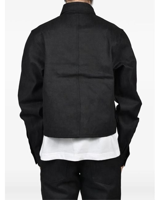 Rivet & Hide Cropped Truckerjack in het Black voor heren