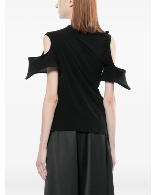 Junya Watanabe Black Cut-Out Asymmetric Top