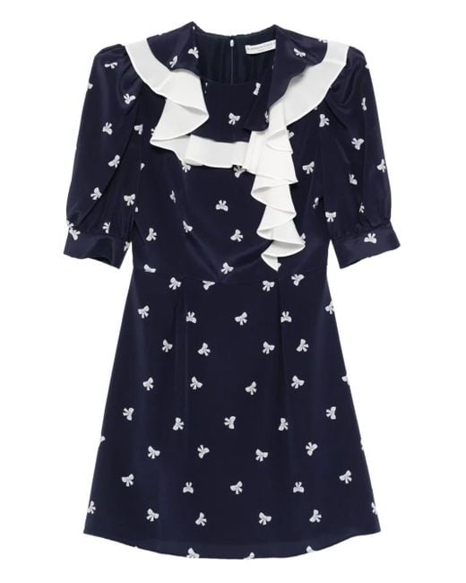 Short Dresses Alessandra Rich de color Blue
