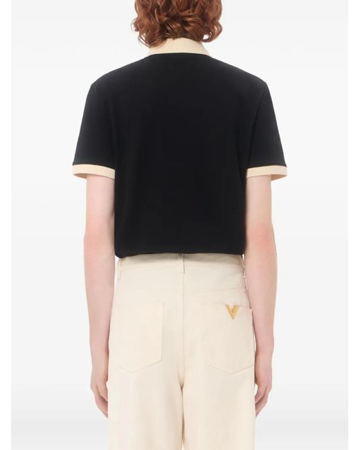 Valentino Garavani Black Polo Shirt for men
