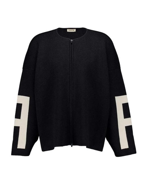 Fear Of God Black Wool Full-Zip Sweater for men