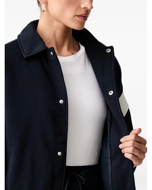 Guess Blue Logo-Embroidered Bomber Jacket