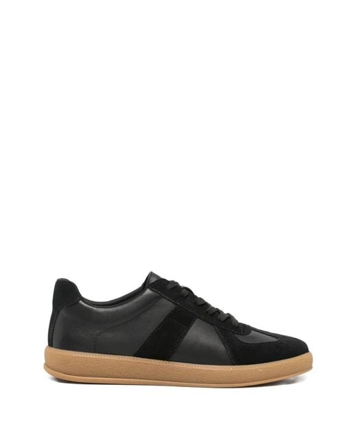 SERGIO MORETTI FIRENZE Black Baskets En Cuir À Empiècements for men