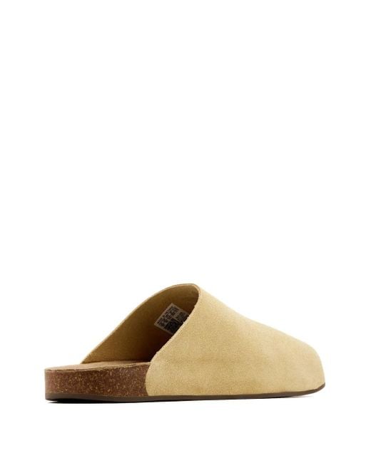 Adidas Brown Embossed Suede Clogs