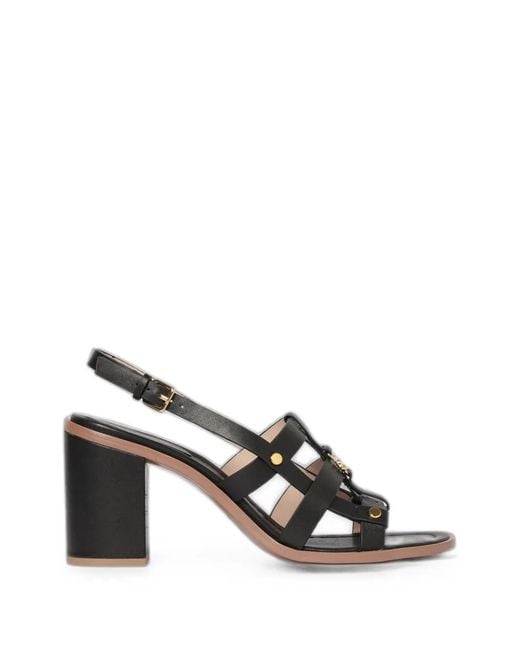 Coccinelle White Leahter Heeled Sandals