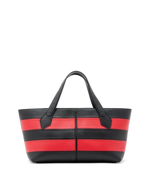 Proenza Schouler Red Chelsea Striped Tote Bag