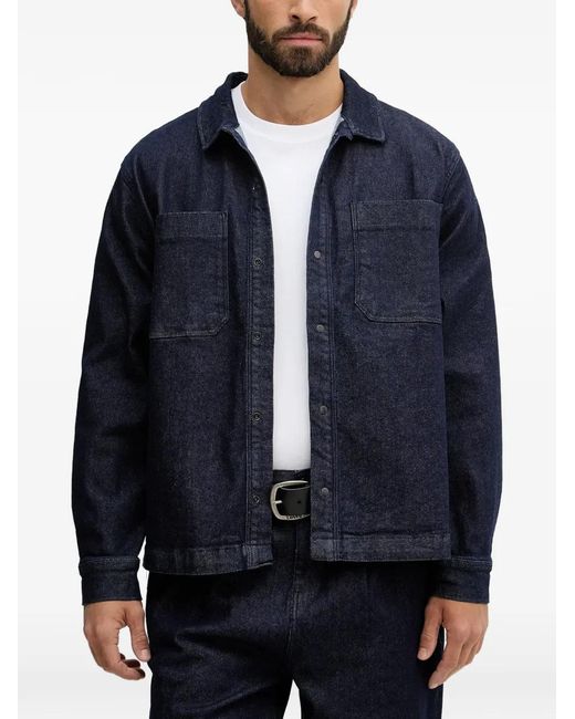 Lindbergh Blue Patch-Pocket Shirt for men