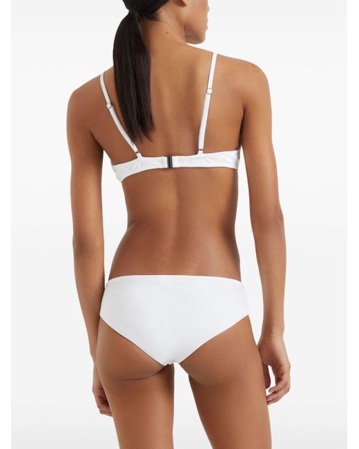 Bas de bikini à taille mi-haute Brunello Cucinelli en coloris White