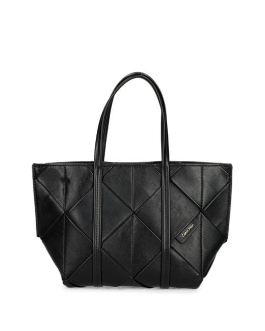 Calvin Klein Black Quilted Tote Bag