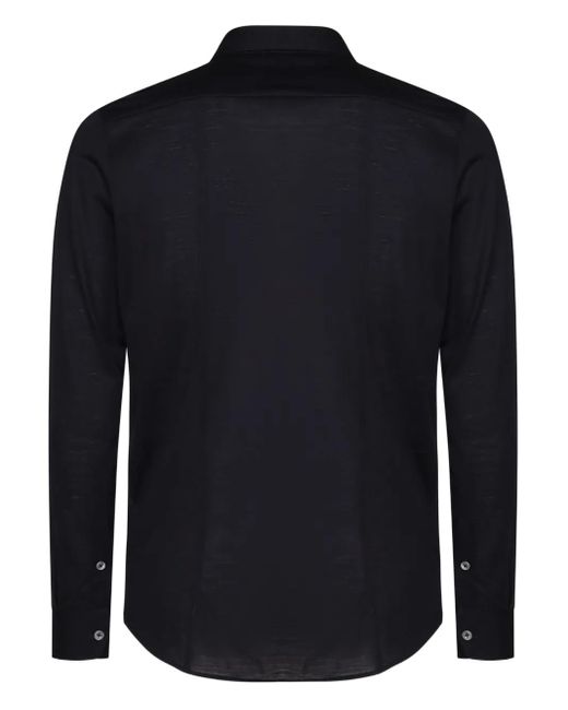 Giuliano Galiano Blue Long-Sleeve Button-Down Shirt for men