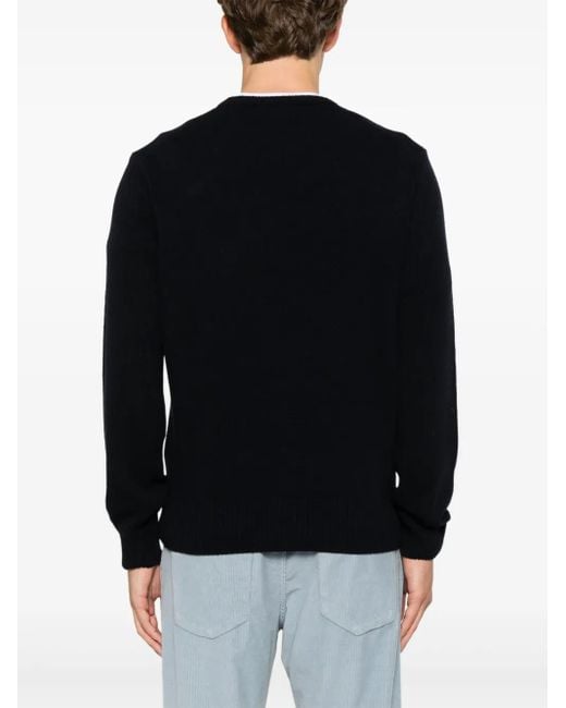 Lacoste Black Classic Crew Neck Sweater for men