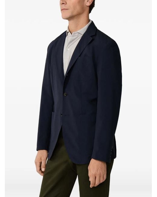 Hackett Blue Single-Breasted Lightweight Blazer for men