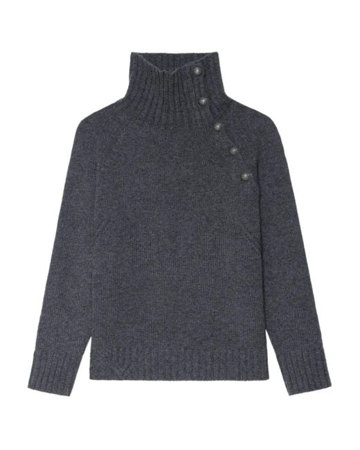Jersey Mora con cuello alto Zadig & Voltaire de color Gray