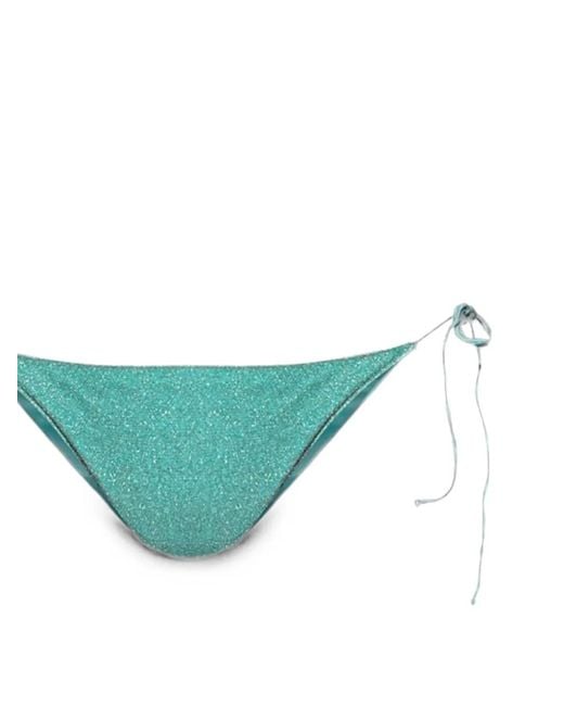 Oseree Green Glitter-Effect Bikini