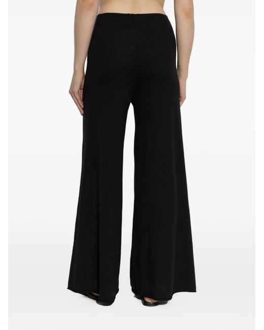 Lisa Yang Black Ainsley Wide-Leg Trousers