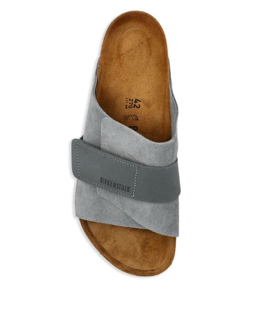 Birkenstock Kyoto Suède Slippers in het Gray voor heren