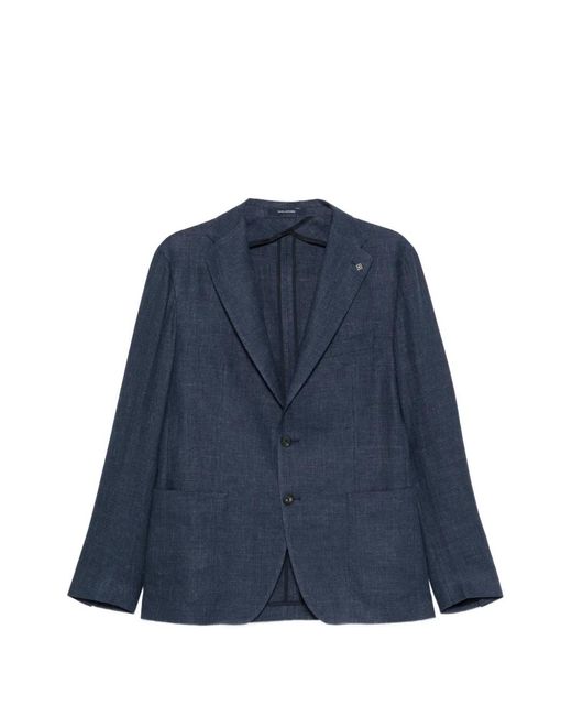 Tagliatore Blue Blazer Boutonné for men