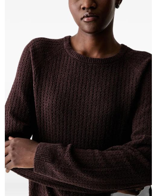 Marc O' Polo Black Waffle-Knit Raglan-Sleeve Sweater