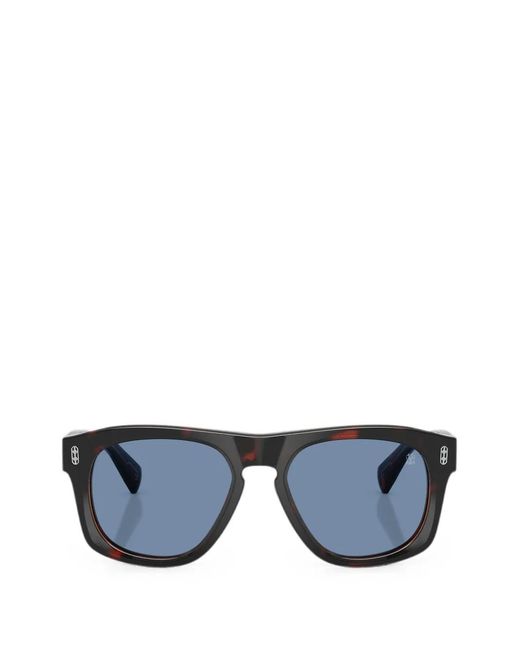Brunello Cucinelli Blue Tortoiseshell-Effect Sunglasses for men