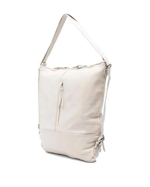 Reptile's House White Leather Backpack