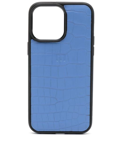 Crocodile Embossed Leather Case for iPhone 14 Pro and 14 Pro Max