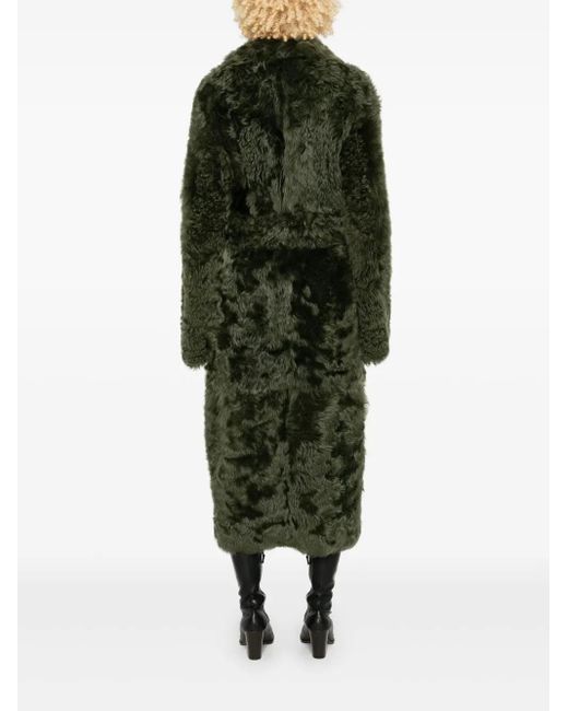 Fabiana Filippi Green Shearling Coat