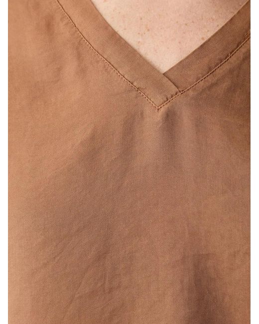 ViCOLO Brown V-Neck Short-Sleeve T-Shirt